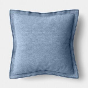 20"x20" Heathered Solid Double Flange Pillow Light Blue - Threshold